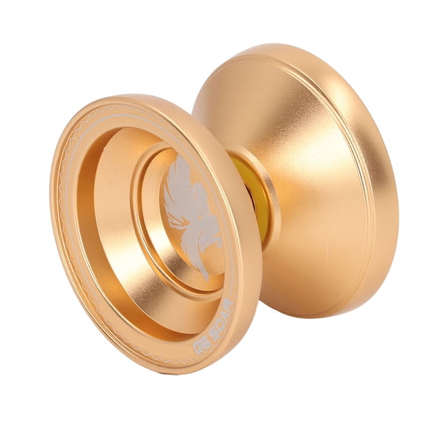 Bola de YoYo de aleación de aluminio, YoYo profesional que no responde, YoYo dorado con 3 piezas de cuerda de repuesto