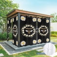 thumbnail image 6 of Outdoor Curtains for Patio Waterproof, Black Daisy Bees Outdoor Privacy Panels Grommet, Spring Farmhouse Honey Floral Rings Blackout Outside Curtains for Porch/Cabana/Pergola/Gazebo 54"x84", 1 Panel, 6 of 8