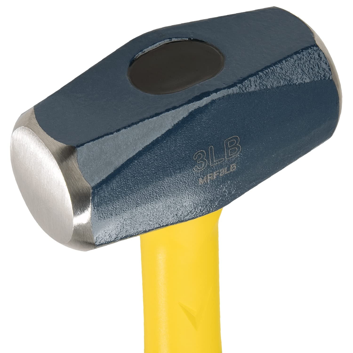 ESTWING Sure Strike Drilling/Crack Hammer - 3-Pound Sledge with Fiberglass Handle & No-Slip Cushion Grip - MRF3LB,Blue/Yellow C27