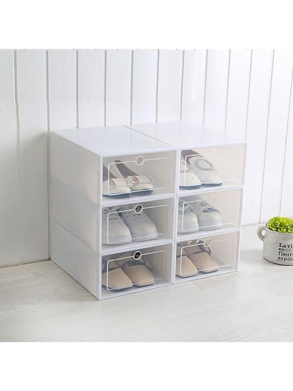 1pc Plastic Shoe Boxes Stackable DIY Shoe Drawers Storage ...