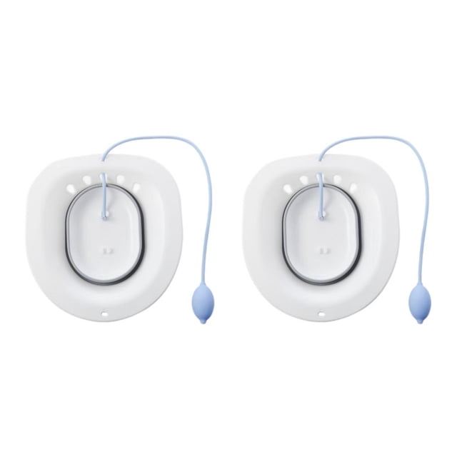 Matsuzay Sitz Bath Washing Hip Basin Folding Fits Bidet Perinea Toilet Portable on Gris+Enjuague 2piezas