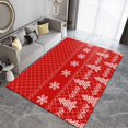 thumbnail image 2 of Red Christmas Theme Area Rug, White Snowflakes Holiday Print Kids Rugs, Non-Slip And Stain Resistant Home Carpet For Boys Girls Bedroom Living Room Classroom Nursery, 2 of 7