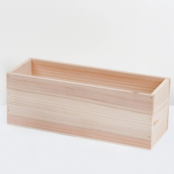 Diy Rustic Box Rectangle Wood, Rectangular Wooden Box No Lid
