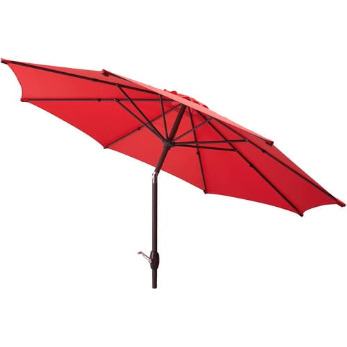 Mainstays 9' Outdoor Tilt Market Patio Umbrella Red