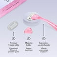 thumbnail image 2 of Billie Women’s Razor Kit - 1 Handle + Magnetic Holder + 2 x 5-Blade Refills - Pink Sparkle, 2 of 9