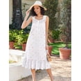 thumbnail image 2 of Ekouaer Women's Nightgowns Long Sleeveless Night gown with Pockets Soft Ladies Nightdress Lace Trim Victorian Sleepwear Vintage Old Fashioned Gown, 2 of 6