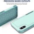 thumbnail image 6 of for iPhone X/iPhone Xs Case: Dual Layer Protective Heavy Duty Cell Phone Case Shockproof Rugged Bumper Tough with Screen Protector - Military Grade Drop Tested for Appple iPhone X/iPhone Xs, Green, 6 of 16
