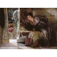 thumbnail image 2 of Alma-Tadema, Sir Lawrence 14x11 White Modern Wood Framed Museum Art Print Titled - Welcome Footsteps - Well-Known Footsteps, 2 of 4