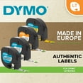 DYMO LT Ironon Fabric Labels for LetraTag Label Makers, Black Print on