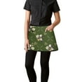 thumbnail image 3 of Men Women Aprons with Pockets Work Waist Apron Green Classical Floral Half Apron, 3 of 6