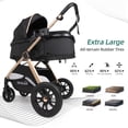 thumbnail image 4 of Cochecito de bebé BIUSIKAN convertible 6 en 1 con capazo y acceso., 4 of 7