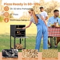 thumbnail image 6 of Costway 12" Outdoor Pizza Oven with Ash Tray & Wood Storage Pizza Stone Pizza Peel, 6 of 11