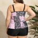 thumbnail image 3 of Modesto Trajes de Baño para las Mujeres Multicolor Impresión Trasera Corte Pantalones de Natación Sling Dividido Conjunto, 95% Nylon 5% Spandex Traje de Baño para Piscina, Playa, 3 of 5