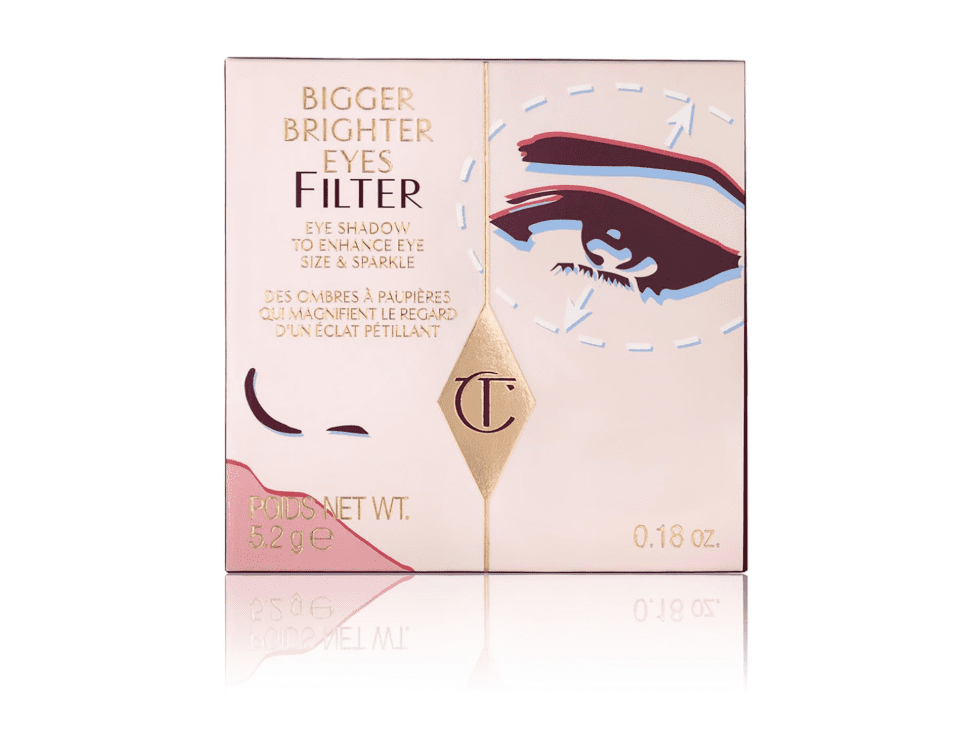 Charlotte Tilbury Bigger, Brighter Eyes Eyeshadow Palette – Exagger-Eyes Quad – Shimmer & Matte Powder Eyeshadow – 4 Neutral Pink-Tone Shades