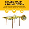 thumbnail image 4 of Sunflowers Table Cloths for 3 Foot Rectangle Tables, Country Spring Botanical Flowers Bee Wooden Patio Waterproof Elastic Fitted Tablecloths, Washable Rectangular Table Cover for Camping, 4 of 8