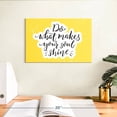 thumbnail image 3 of Elephant Stock Do What Makes Your Soul Shine Wall Art - Horizontal Canvas Wall Art - Living Room Wall Decor - Inspirational And Typography Canvas - Yellow And Black Decor - 12" x 8", 3 of 8