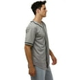 thumbnail image 3 of JC DISTRO Men's Baseball Jersey Button Down Shirts Active Team Sports Uniforms Grey Medium, 3 of 5