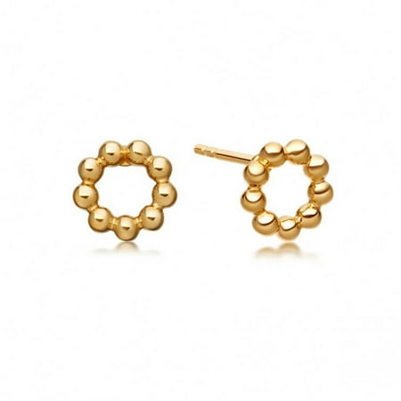 Lowest Price Ever!!! Fashionvare Women’s 925 Sterling Silver Beaded Stud Earrings - Gold
