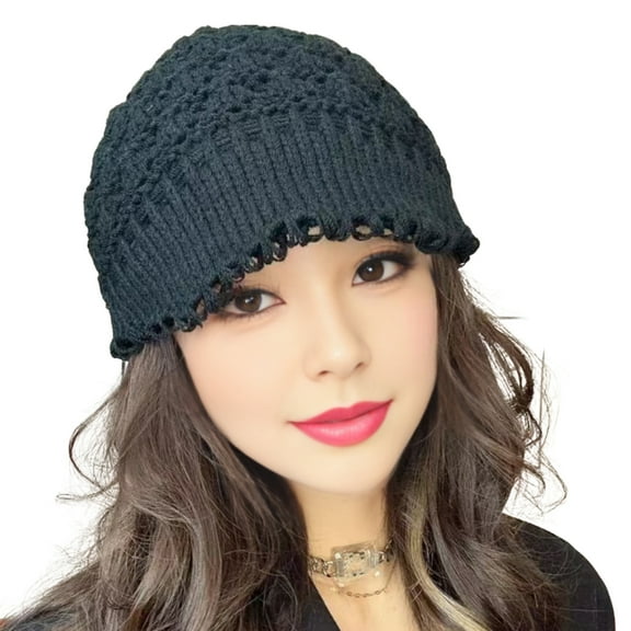 HUANLEDASH Winter Knit Hat with Visor Brim Cold Weather Warm Skull Cap Women Slouchy Snow Cap for Outdoor Activities And Daily Wear