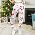 thumbnail image 2 of Hfolob Womens Casual Pants Women Valentine's Day Print Bottom Sweatpants Pockets High Waist Sporty Gym Fit Jogger Pants Trousers Comfortable, 2 of 4