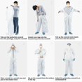 thumbnail image 3 of Chdz Overol de protección desechable Traje de materiales peligrosos, Overoles de pintores de servicio pesado Trajes de materiales peligrosos White-SF material XXL Kuyhfg Bienvenido a Kuyhfg, 3 of 4