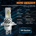 thumbnail image 6 of RXTSQI H4 LED Headlight Bulb Motorcycle, 9003 HB2 LED Light 6000K White for High and Low Hi/Lo Beam 3570 CSP LED Chips, Pack of 1, 6 of 10