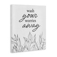 thumbnail image 2 of Stupell Industries Contemporary Wash Your Worries Away Minimalist Canvas Art, 36 x 48, by Lettered and Lined, 2 of 8