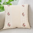 thumbnail image 6 of Lilixerw Square Flower Embroidered Summer Decorative Throw Pillow Cover 19.6 x 11.8 inch,Farmhouse Floral Green Leaves Pattern Cotton Cushion Case for Sofa Couch Bed Living Room, 6 of 6