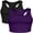 BLA1PUR1, variant on Crop Tank Tops for Women Built-in Shelf Bra Racerback Cotton Sports Crop Top 2 Pack