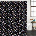 thumbnail image 2 of Colorful Polka Dot Shower Curtain, Waterproof Shower Curtains for Bathroom, Modern Minimalist Geometric Black Washable Fabric Bathtub Curtain Set Bath Decor with 12 Hooks Extra Long 72"x96", 2 of 8