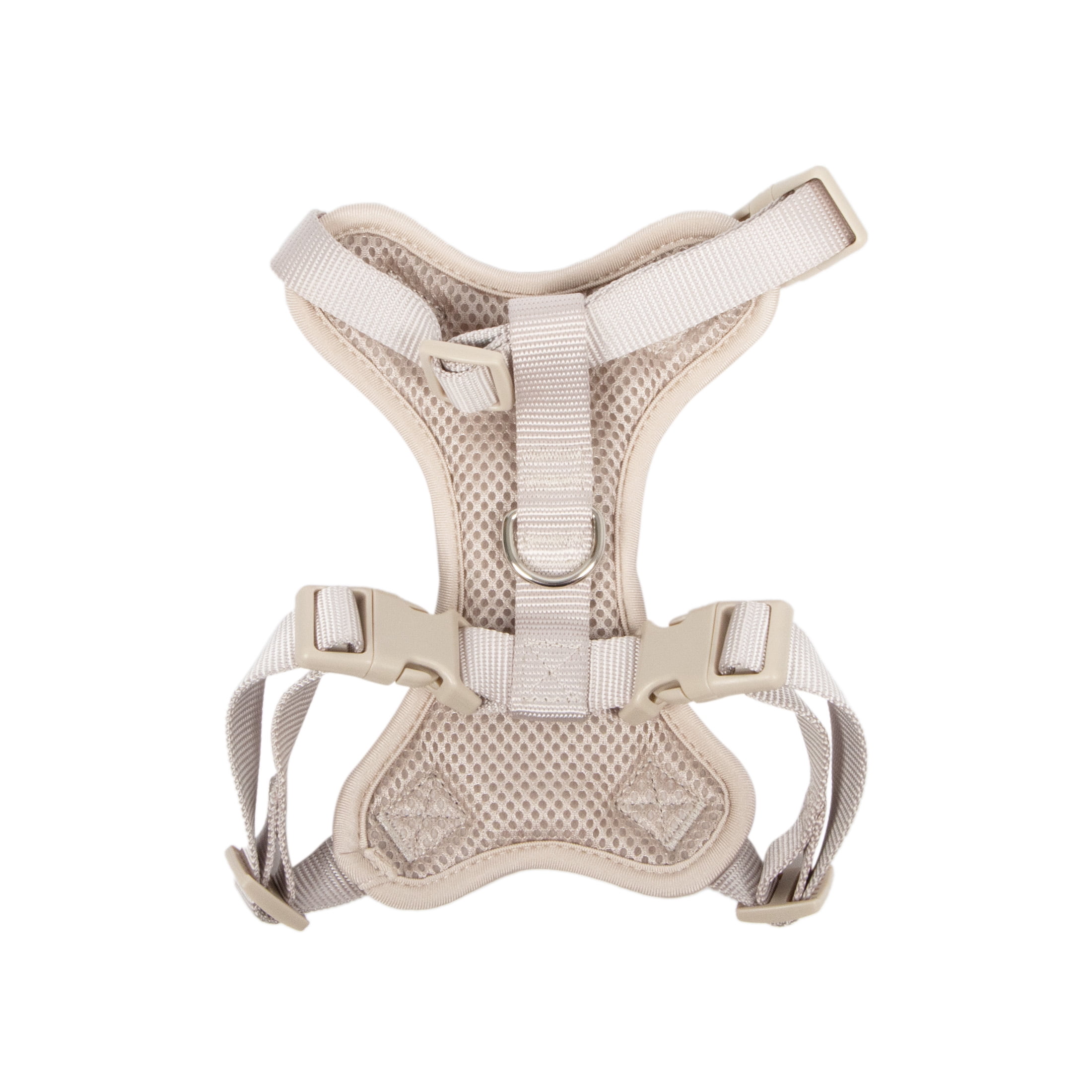 Oodles Tan Checkered Quilted Dog Walking Harness, Small