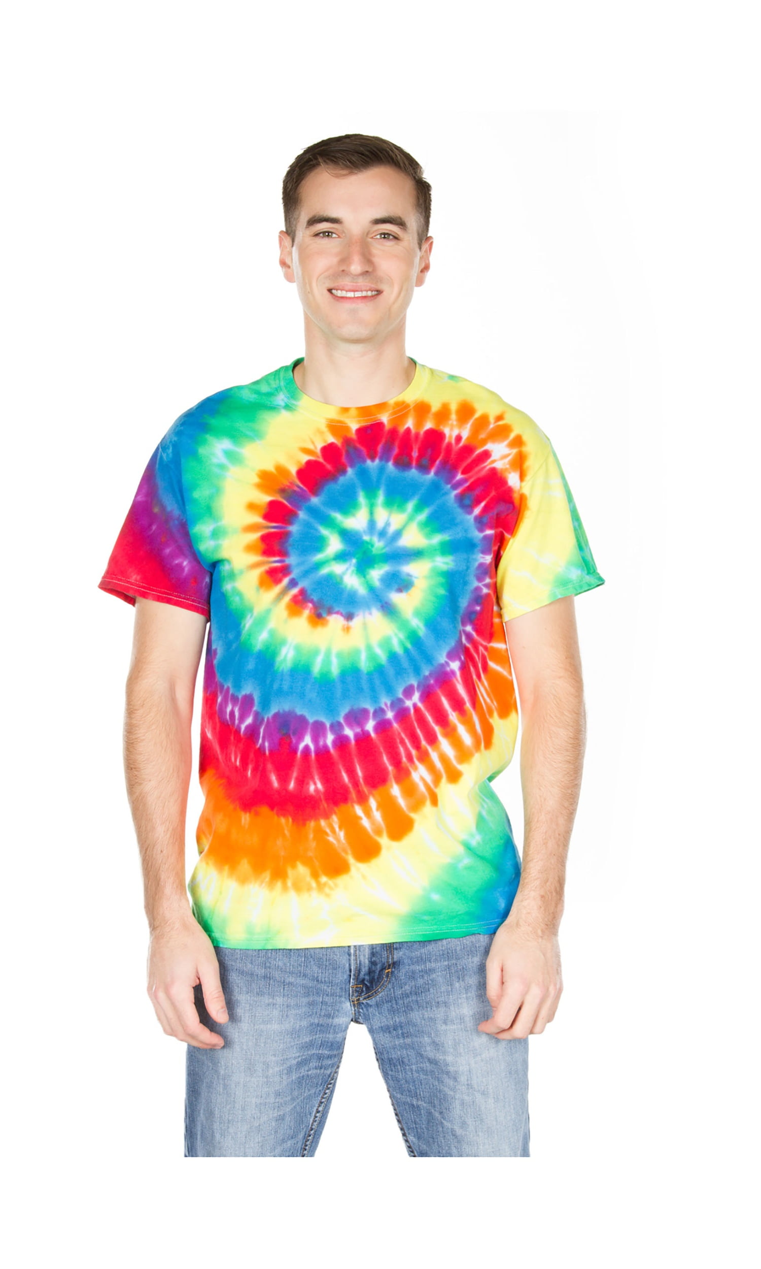 Gildan Men's Colorful TieDye Rainbow Swirl TShirt, Style 200MS