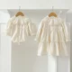 thumbnail image 2 of Spring New Baby Children's Clothes Infant Lace Lapel Bodysuit Cute Girls' Embroidery Princess Dress Korean Sisters Dress, 2 of 6