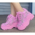 thumbnail image 4 of Anthony Wang WTF Space Candy Platform Sneakers with Chain and Stud Design, 4 of 4