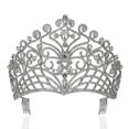 thumbnail image 1 of Lush Clear Cristal Austriaco Rhinestone Tiara Corona Nupcial Prom Pageant T11884 (Plata), 1 of 5