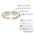 thumbnail image 3 of Vir Jewels 2 CTTW Princess Diamond Wedding Band 14K Yellow Gold Chanel Set Bridal Size 5 Female Adult, 3 of 6