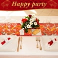 thumbnail image 4 of TIELUTT Chinese Printed Table Runner Table Decorations Asian Table Runner Chinese Christmas Table 120 Inches Hot Sequin Table Hot Party Decorations Text Overlays Table Turner for Dining Table, 4 of 8