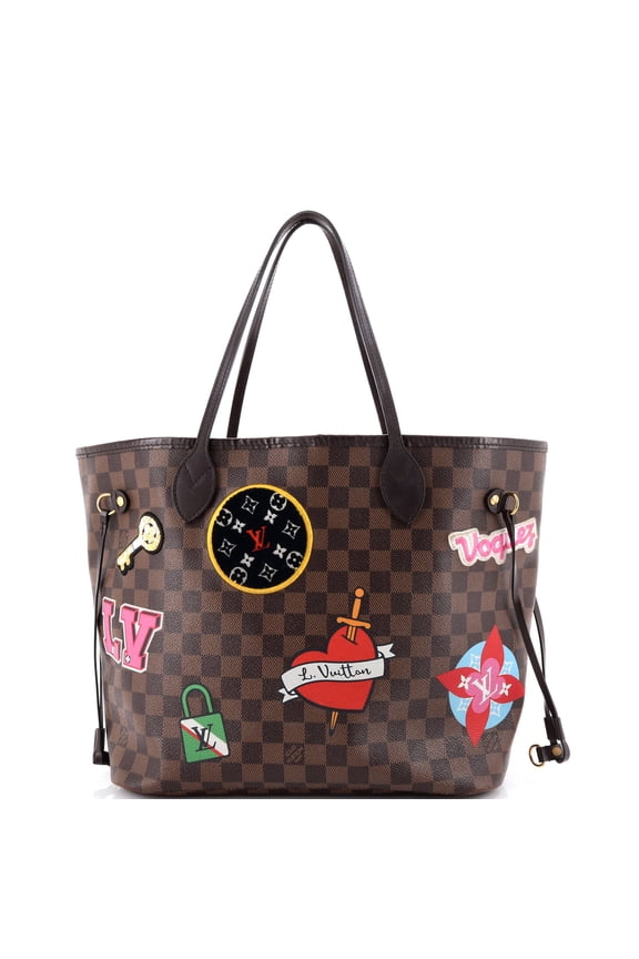 Pre-Owned Neverfull NM Tote Limited Edition Patches Monogram Canvas MM By Rebag