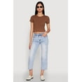 thumbnail image 3 of Womens Cropped Short Sleeve Crew Neck Tee, 3 of 5