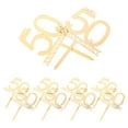 thumbnail image 2 of LOLIPPYY 10pcs Cake Topper Set 50th Anniversary Letter Centerpiece Sticks for Birthday Party Celebration and Wedding Decorations, 2 of 7
