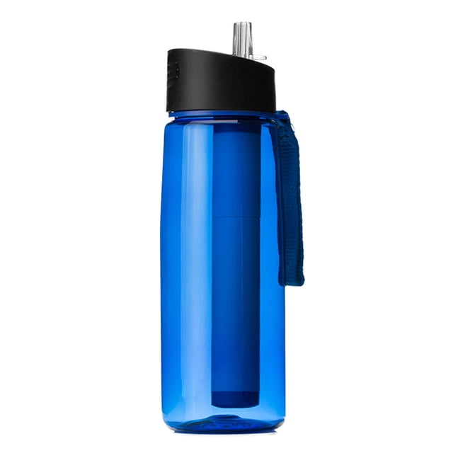 Graflsoa Bouteille de Filtration d'Eau Extérieure Bleu Foncé avec Capacité de 650ml pour Camping et Randonnée