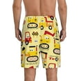thumbnail image 3 of Naloa Funny Construction Vehicles Men's Short Pajama Pants, Lounge Comfort Shorts with Elasticized Waistband and Side Pockets - 3X-Large, 3 of 9