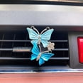 thumbnail image 1 of Clips para ambientador de coche JAMW con diamantes de imitación de mariposa doble azul, 1 of 4