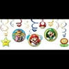 Super Mario Swirl Decorations 12ct