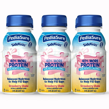 Children Nutrition Shake PediaSure SideKicks, High Protein Nutrition Shake for Kids, Strawberry, 8 fl oz (Pack of 24) ()