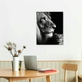thumbnail image 2 of Nawypu Modern Lion Lioness Black and White Pictures Lion Portrait Wall Art Painting Pictures Print Canvas Animal for Bedroom Living Room Office Wall Decor Home Decoration Ready to Hang, 2 of 4