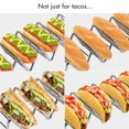 thumbnail image 4 of Fyearfly Taco Holders set of 4,Stainless Steel Taco Shell Holder Stand,Taco Tray Plates for Taco Bar Gifts Accessories,Holds 5 Tacos Each,Oven Safe for Baking, Dishwa sher and Grill Safe, 4 of 8