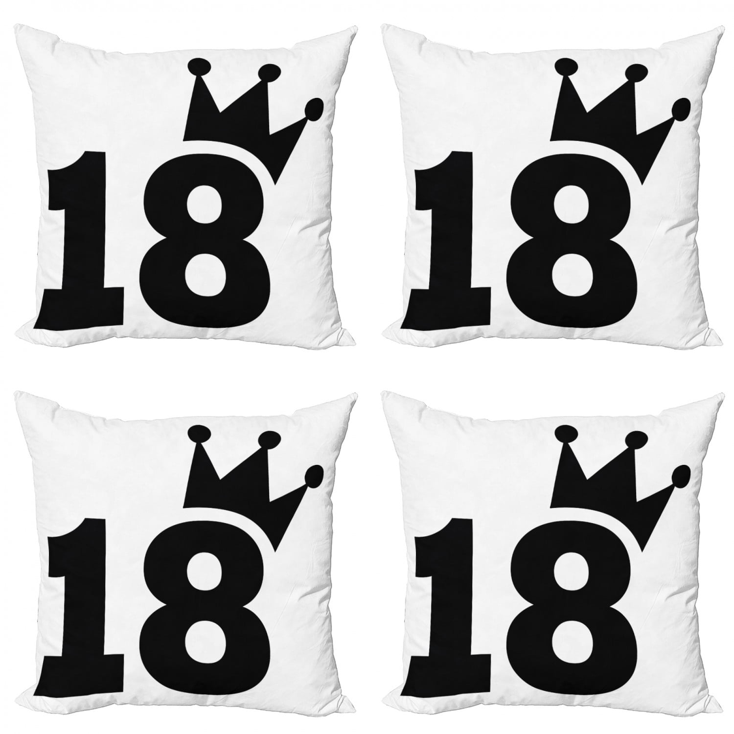 18th birthday throw pillow cushion case pack of 4 cartoon