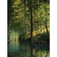 thumbnail image 2 of Nawrocke, Bruce 19x24 Gold Ornate Wood Framed with Double Matting Museum Art Print Titled - Peaceful River, 2 of 4