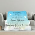 thumbnail image 3 of Inspiring Cross And Dove Design Fleece Blanket Featuring Sky Blue Hues For Faith And Spirituality Ideal For Friends Couples And Holiday Gifts Soft Warm For Sofa Bed Travel Camping  Shipped From USA, 3 of 9